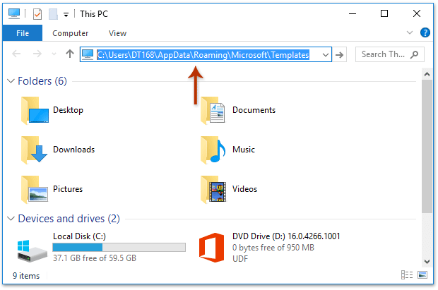 oft files in outlook 2016